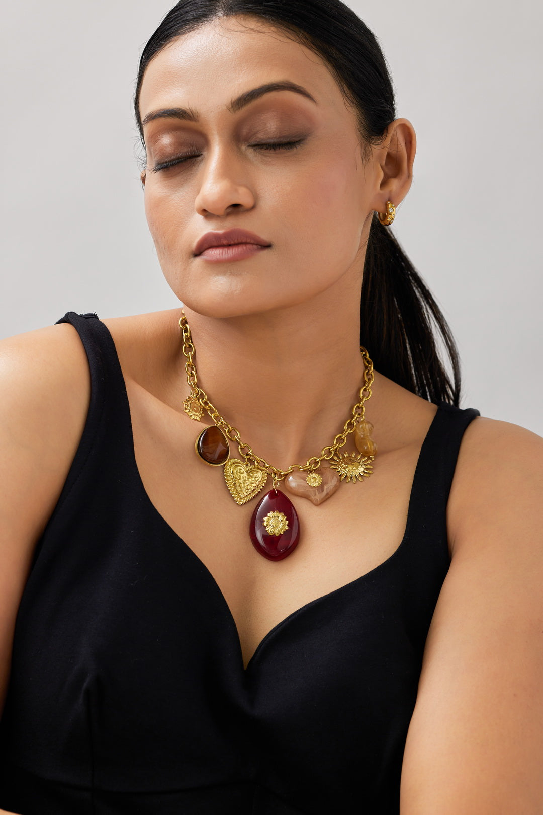 Sunset Charm Necklace - Waterproof, 18k Gold Plated