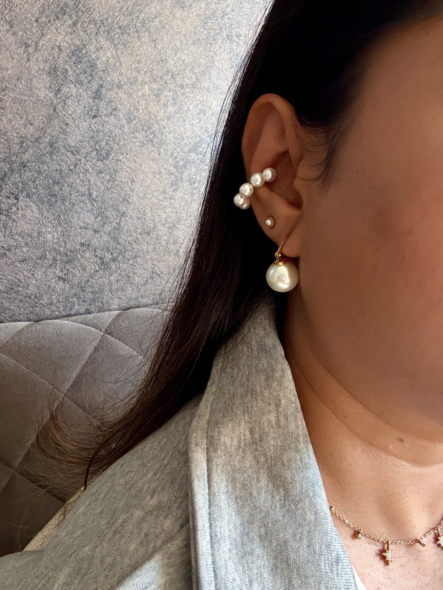 Zia Earcuff (Adjustable- Set of 1) - Waterproof, 18k Gold Plated