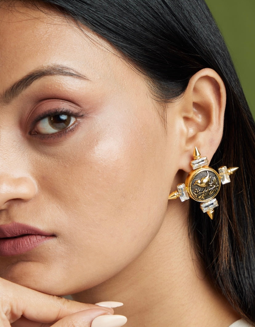 Sparrow Studs - 18k Gold Plated, Anti Tarnish