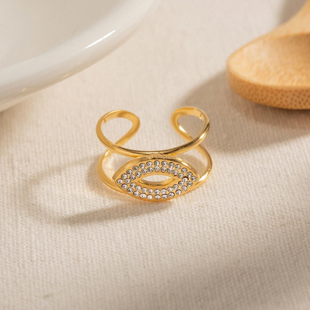 Daria Ring- Waterproof, 18k Gold Plated