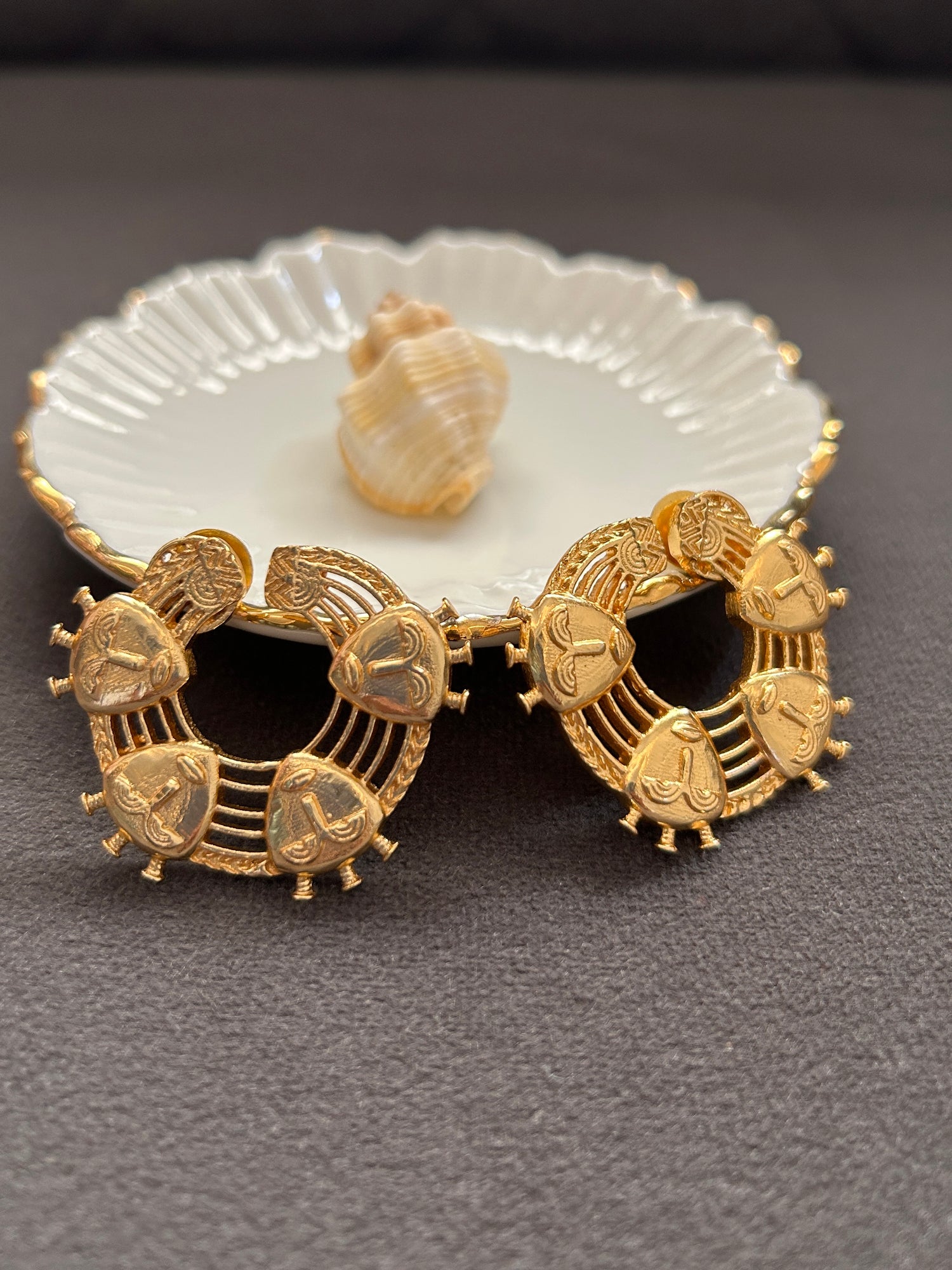 Sarva Earrings - 18k Gold Plated, Anti Tarnish