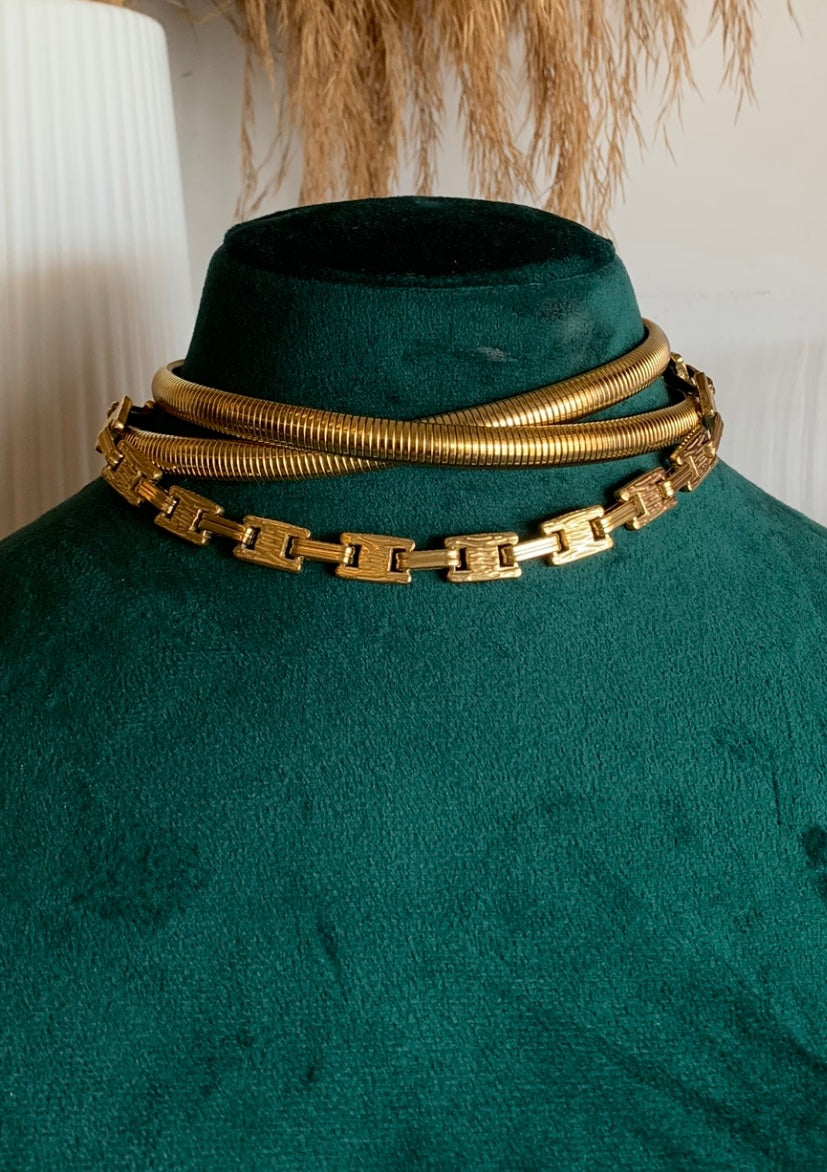 Liza Strap Choker - Waterproof, 18k Gold Plated
