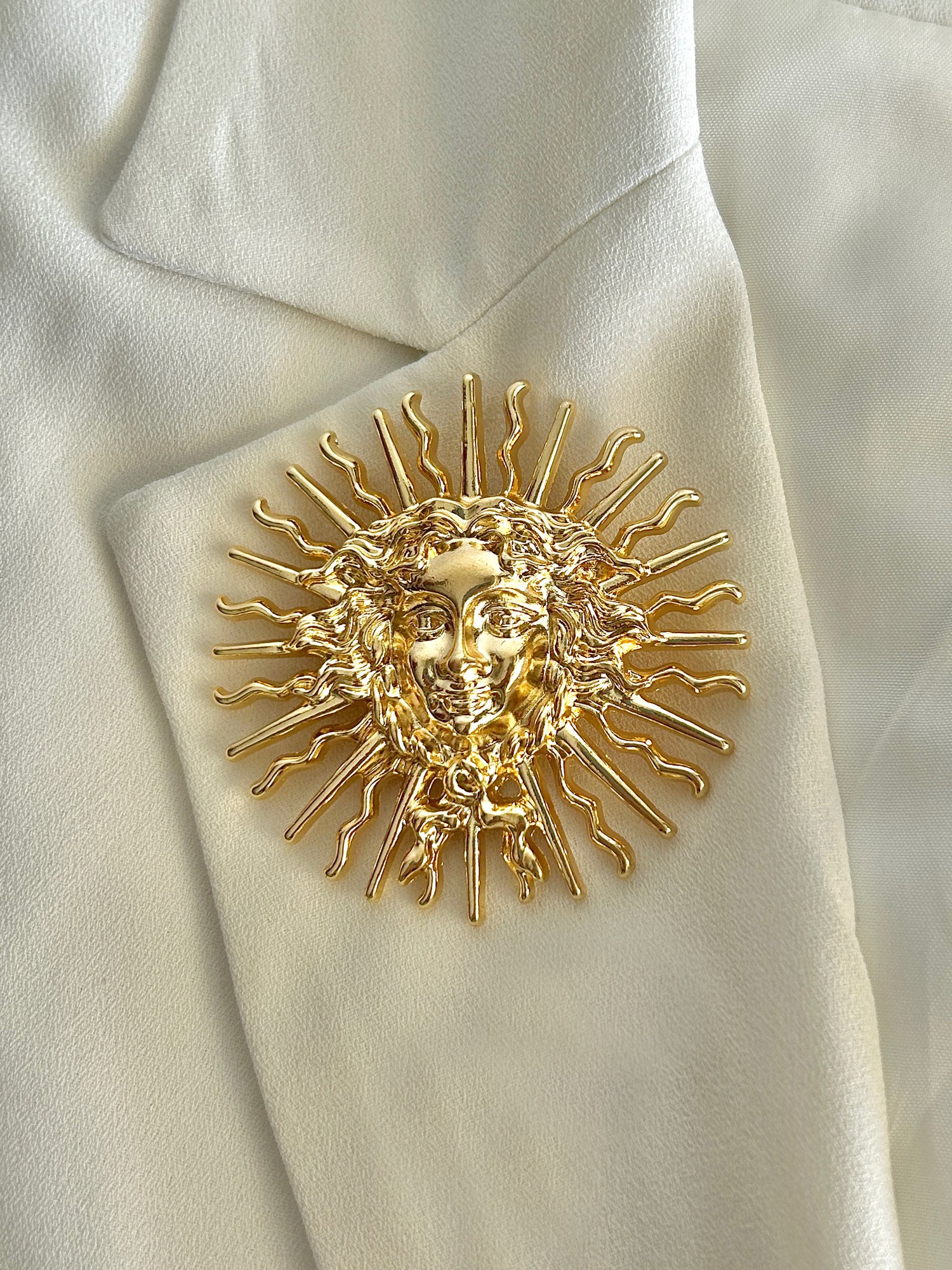 Sun Charm Horoscope Statement Brooch