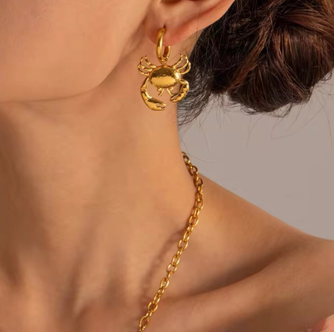 Lobster Earrings - Waterproof, 18k Gold Plated