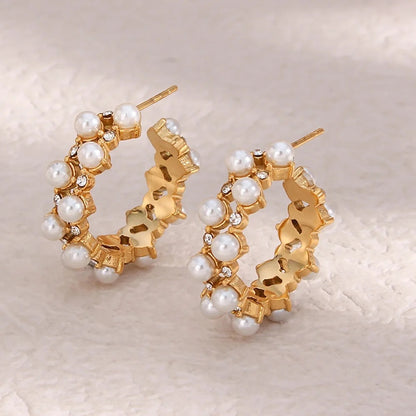 Hazel Hoops - Waterproof, 18k Gold Plated