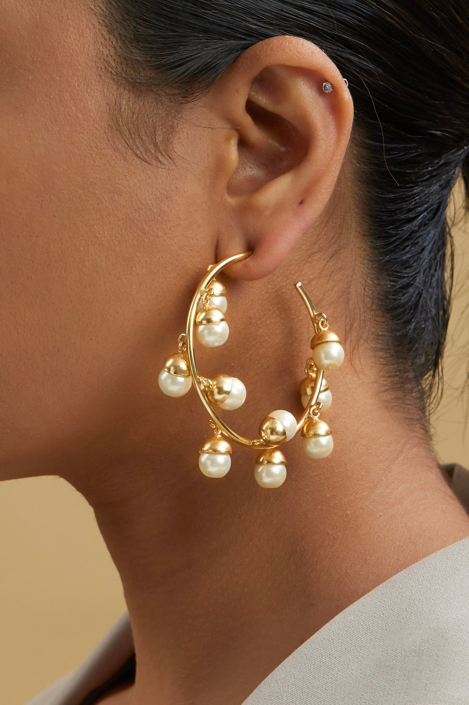 Deco Hoops - 18k Gold Plated, Anti Tarnish