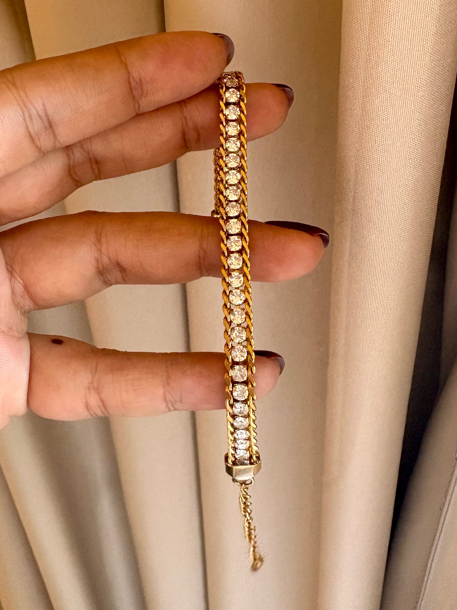 Fero link tennis bracelet- - Waterproof, 18k Gold Plated