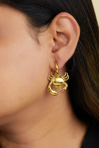 Lobster Earrings - Waterproof, 18k Gold Plated