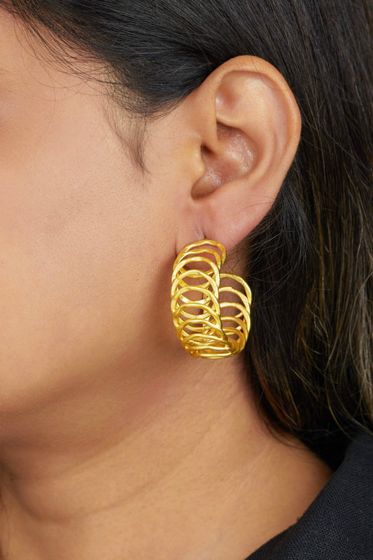 Deep Earrings - 18k Gold Plated, Anti Tarnish