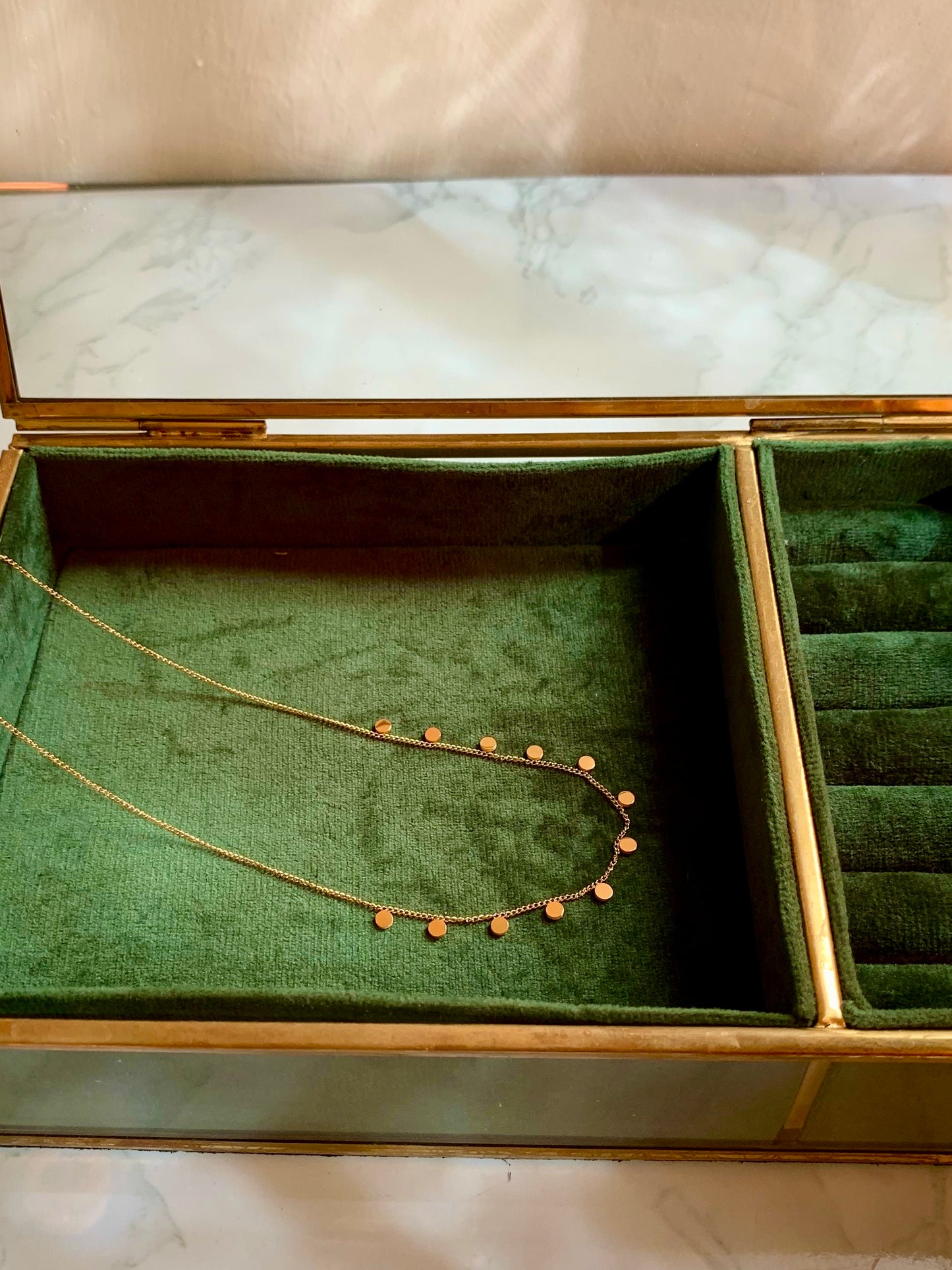 Coin Necklace - Waterproof, 18k Gold Plated