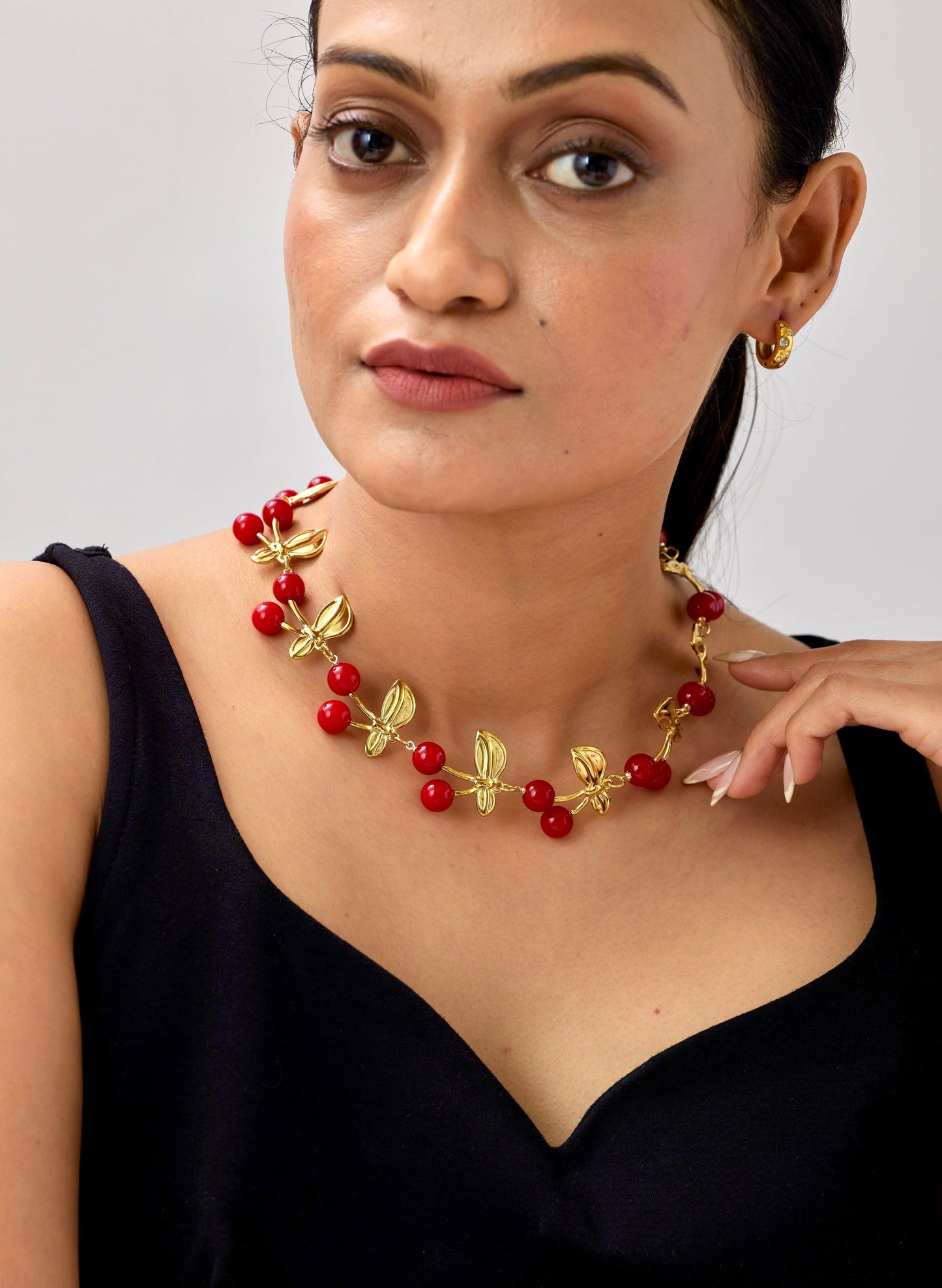 Cherry Necklace - Waterproof, 18k Gold Plated