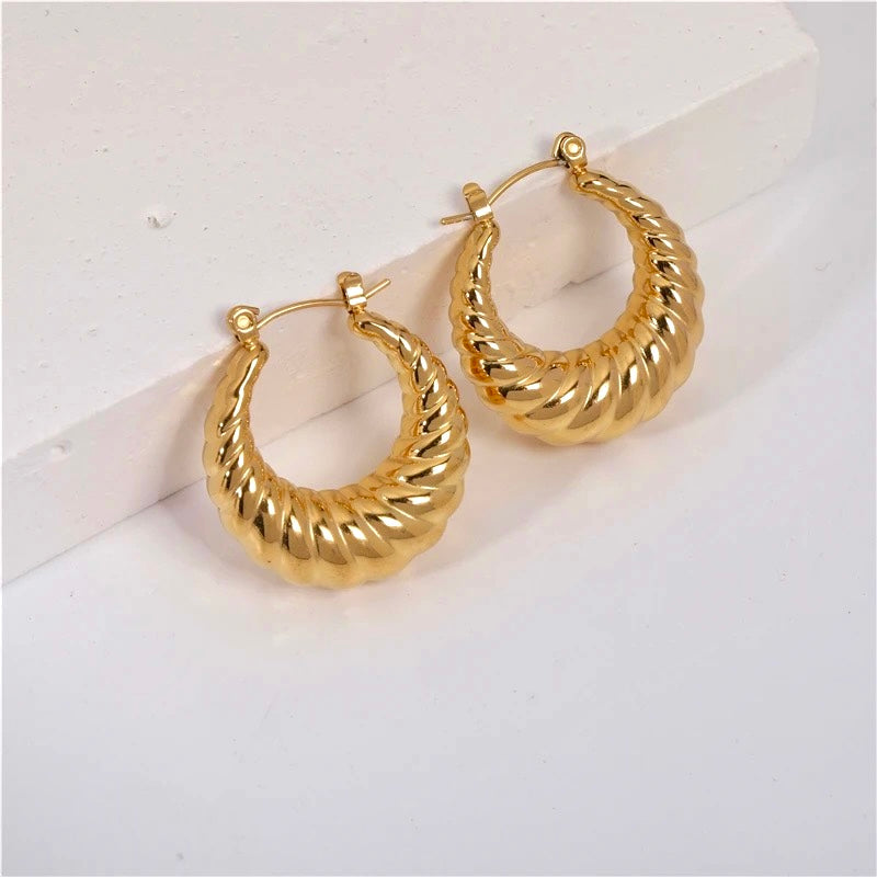 Mita Hoops - Waterproof, 18k Gold Plated