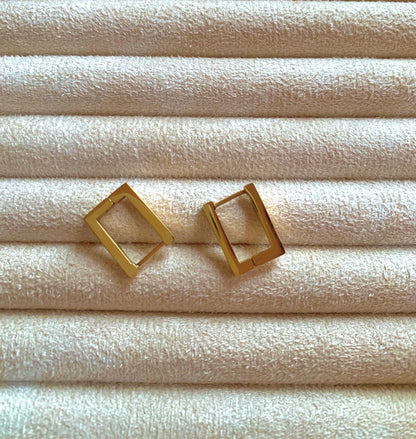 Day Rec Hoops - Waterproof, 18k Gold Plated