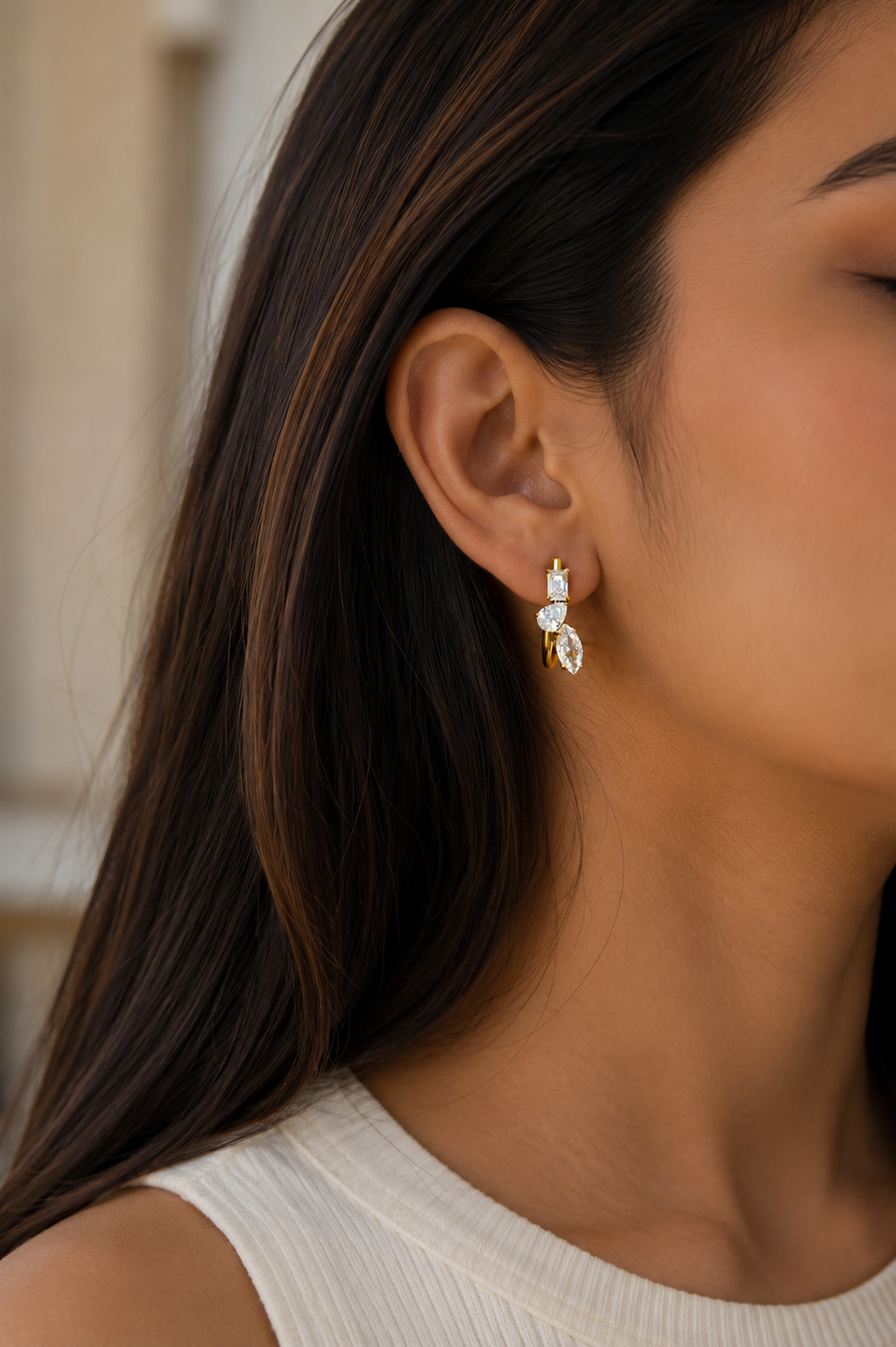 Nopin Earrings - Waterproof, 18k Gold Plated