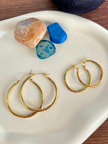 Riwaa Hoops - Waterproof, 18k Gold Plated