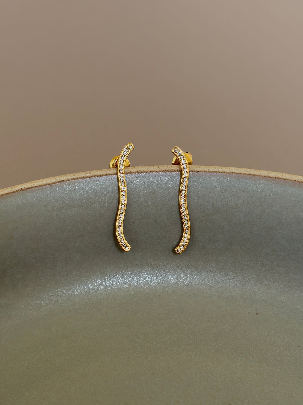 Wave Earrings - Waterproof, 18k Gold Plated