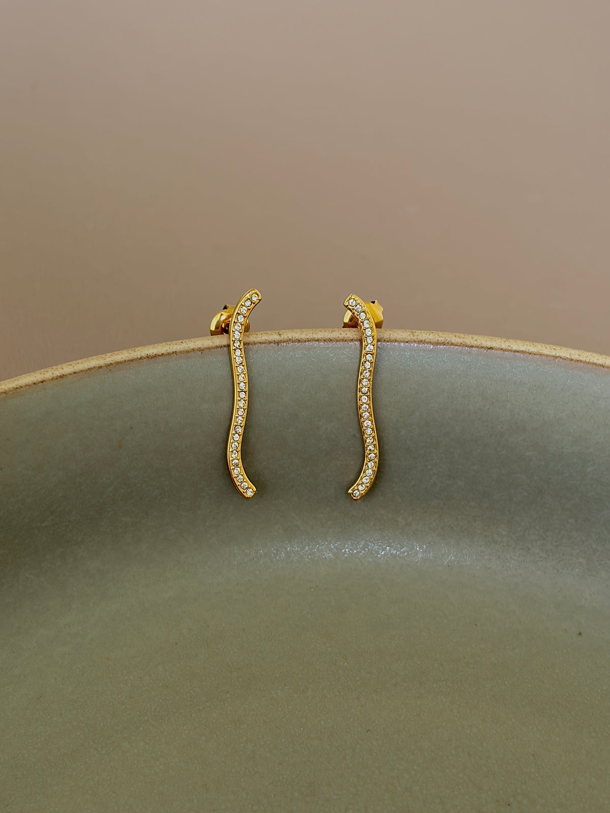 Wave Earrings - Waterproof, 18k Gold Plated