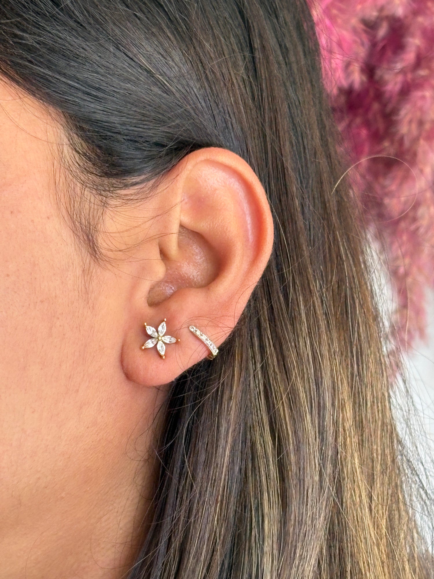 Flower Studs - Waterproof, 18k Gold Plated