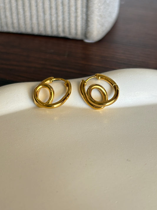 Sally Earrings - Waterproof, 18k Gold Plated