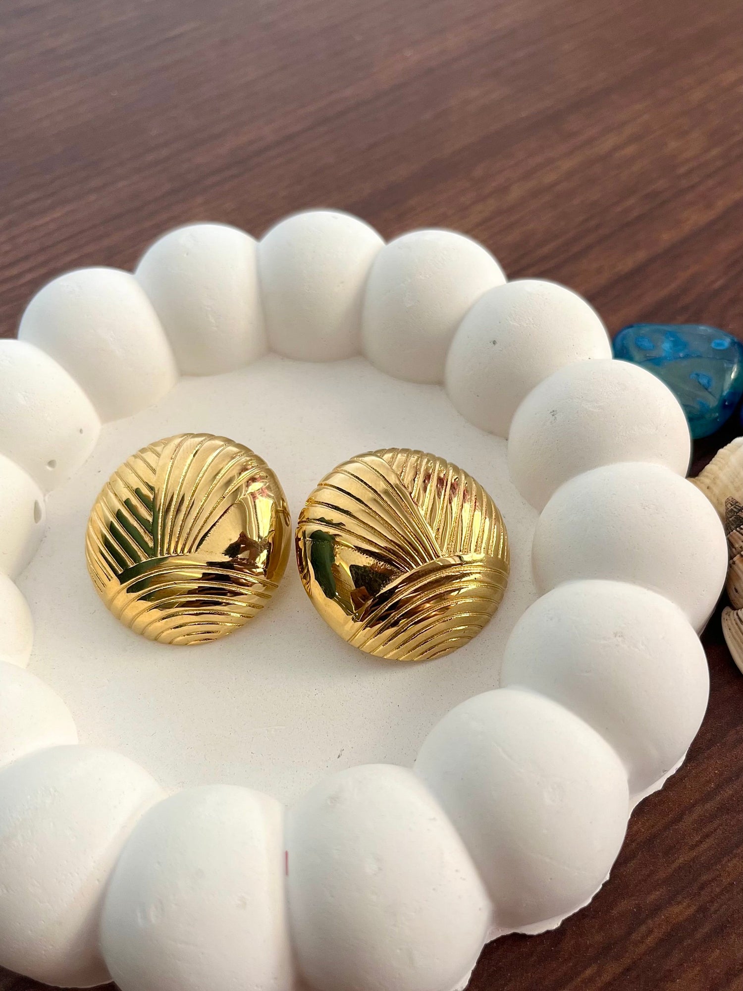 Shelin Studs - Waterproof, 18k Gold Plated