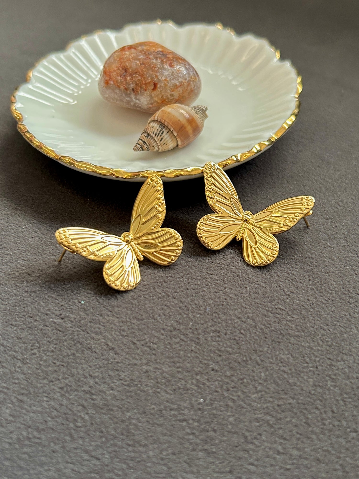 Butterfly Earrings - Waterproof, 18k gold plated