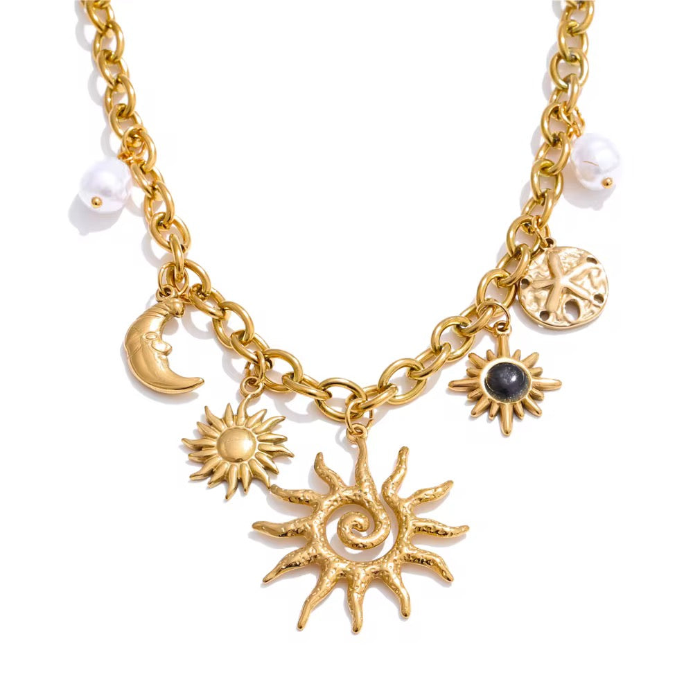 Solar Necklace - Waterproof, 18k Gold Plated