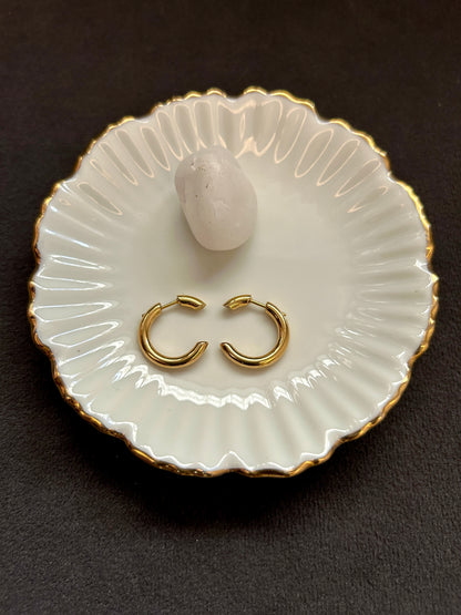 Ova Hoops - Waterproof, 18k Gold Plated