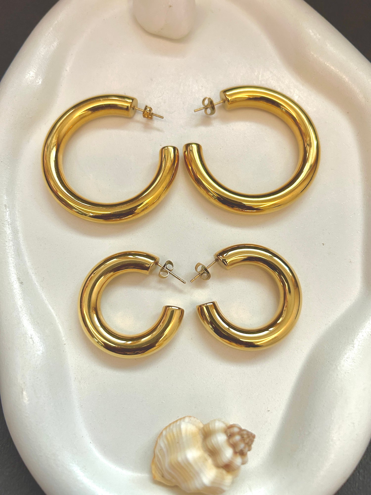 Fily Hoops - Waterproof, 18k Gold Plated
