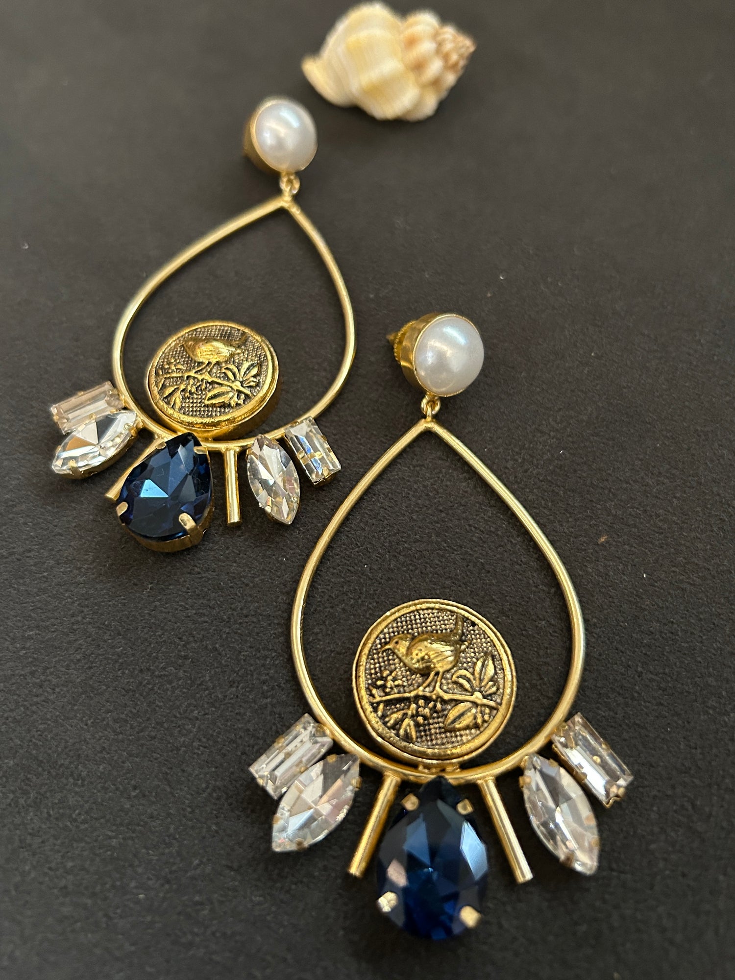 Nest Earrings - Drop - 18k Gold Plated, Anti Tarnish