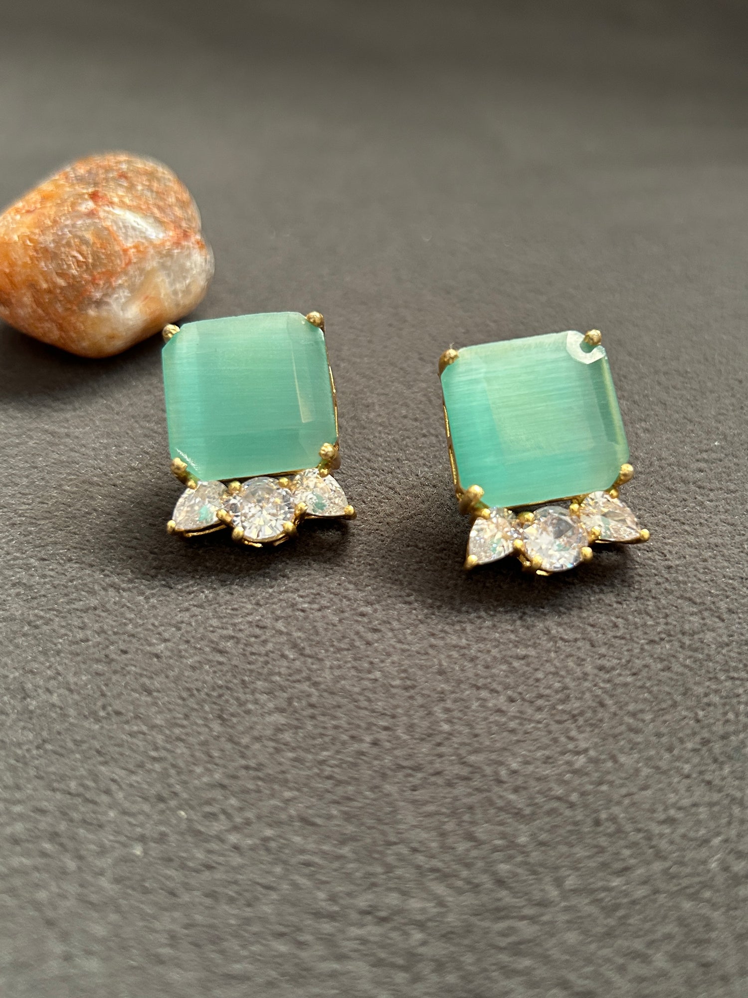 Prisha Earrings - 18k Gold Plated, Anti Tarnish