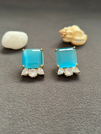Prisha Earrings - 18k Gold Plated, Anti Tarnish