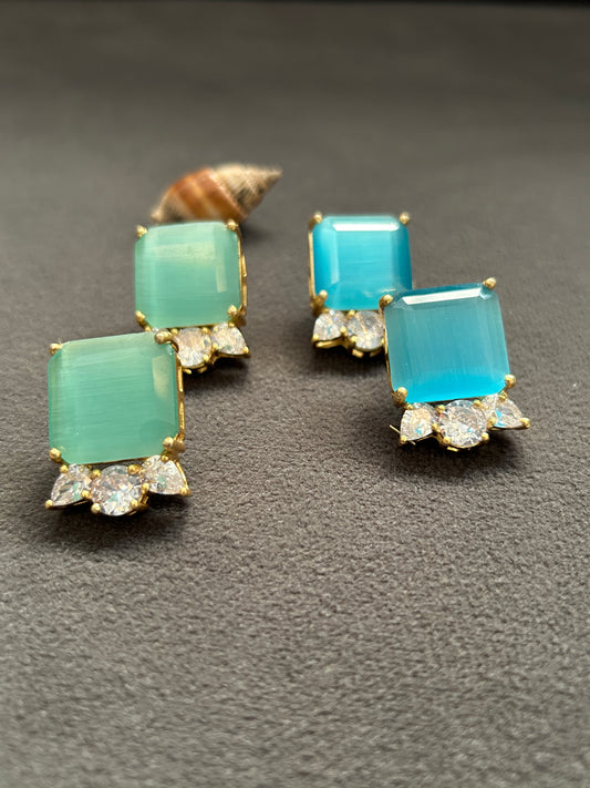 Prisha Earrings - 18k Gold Plated, Anti Tarnish