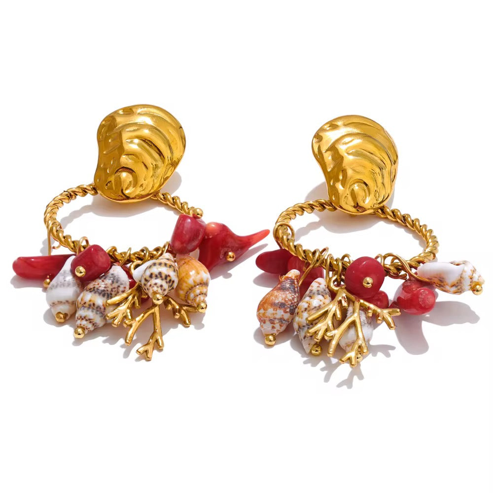 Ocean Dreams Earrings - Waterproof, 18k Gold Plated