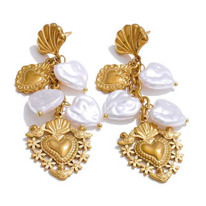 Melorra Heart Earrings - Waterproof, 18k Gold Plated