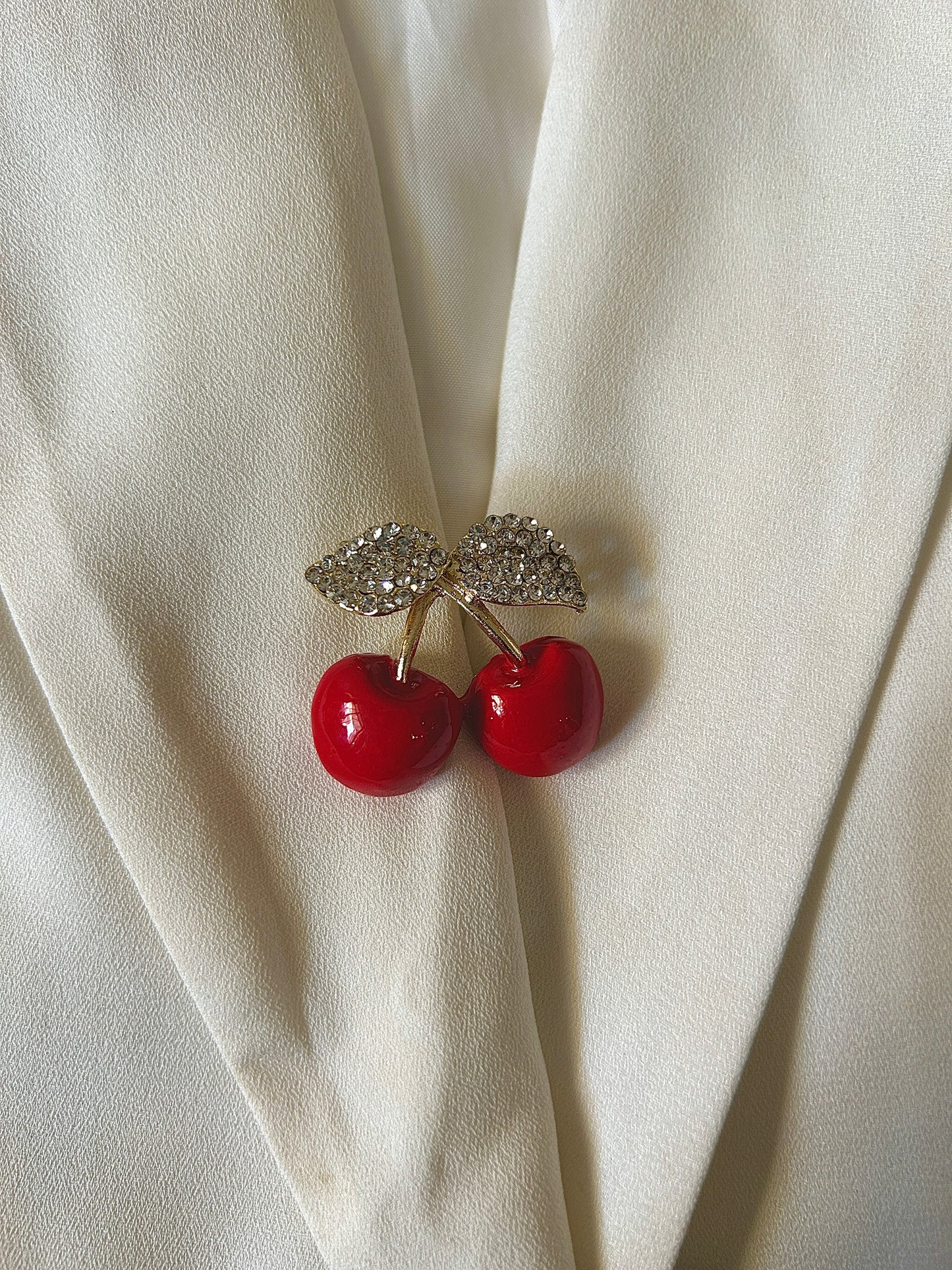 Cherry Red Brooch