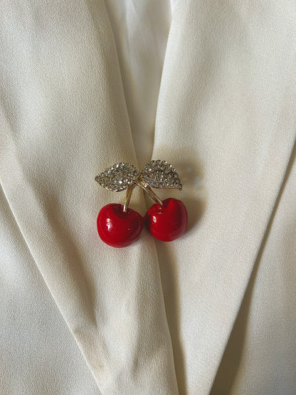 Cherry Red Brooch