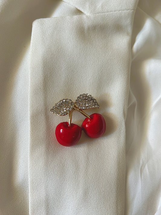 Cherry Red Brooch