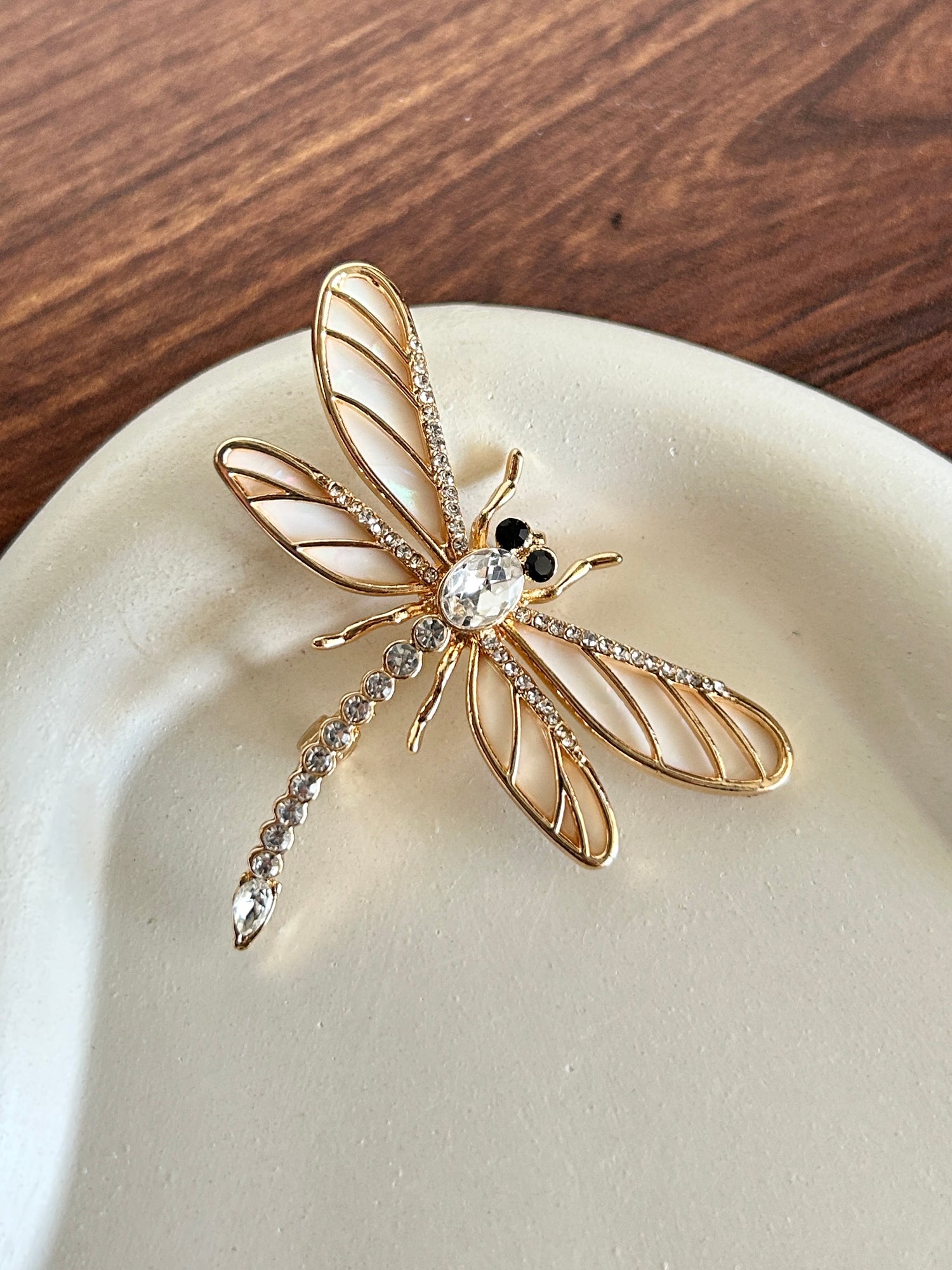 Honeybee Mother of Pearl Studded Brooch