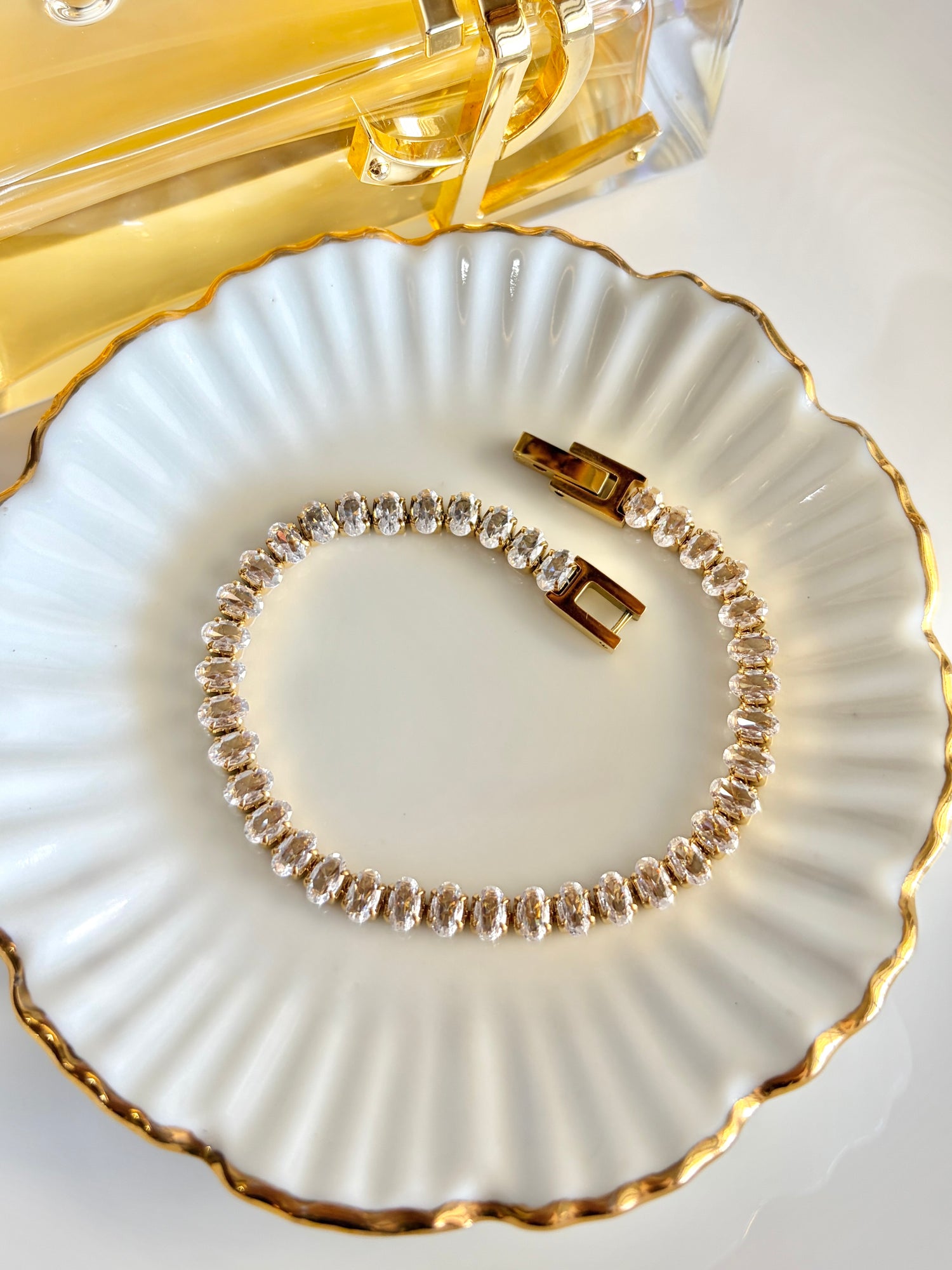 Stella Oval Diamond Tennis Bracelet