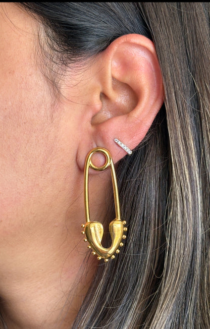 Pin Earrings - Waterproof, 18k Gold Plated