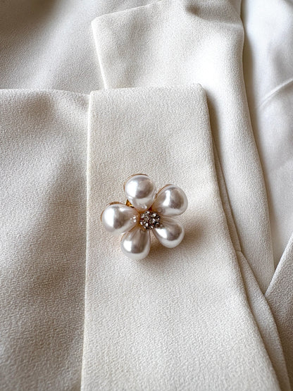 Pearly Studded Button-Cufflink/Brooch