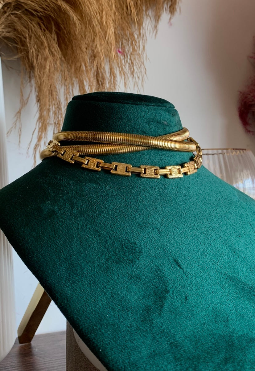 Liza Strap Choker - Waterproof, 18k Gold Plated