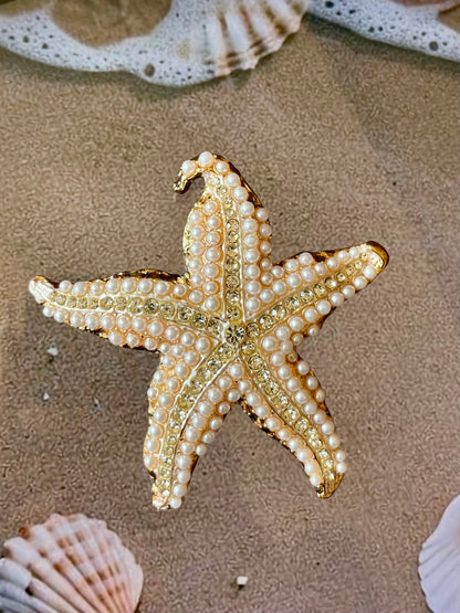 Pearl Starfish Studded Brooch