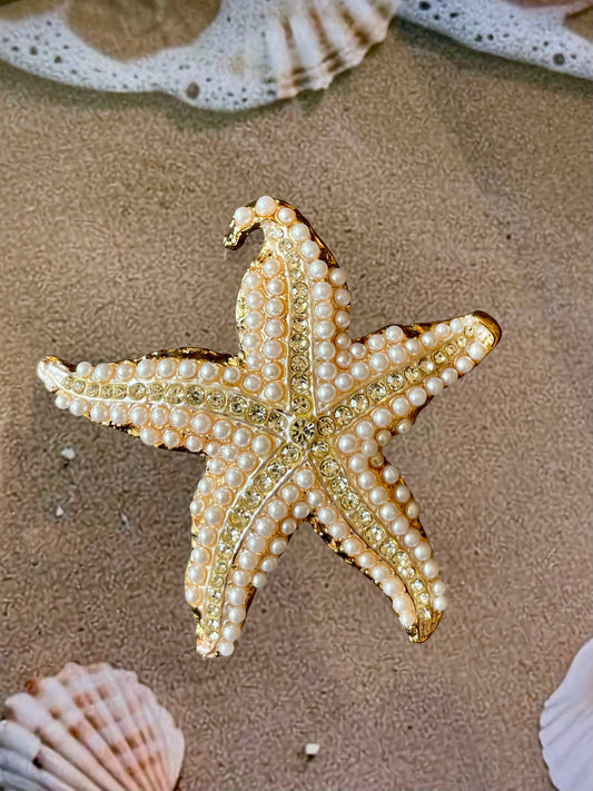 Pearl Starfish Studded Brooch