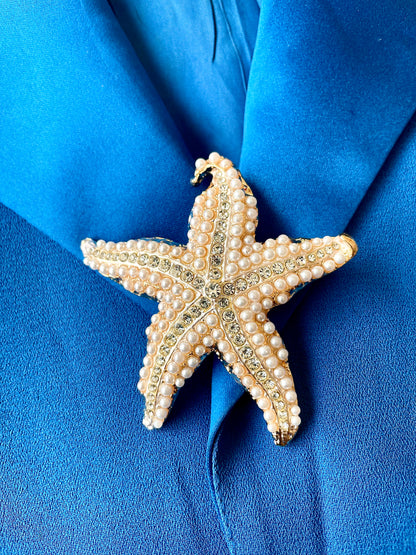 Pearl Starfish Studded Brooch