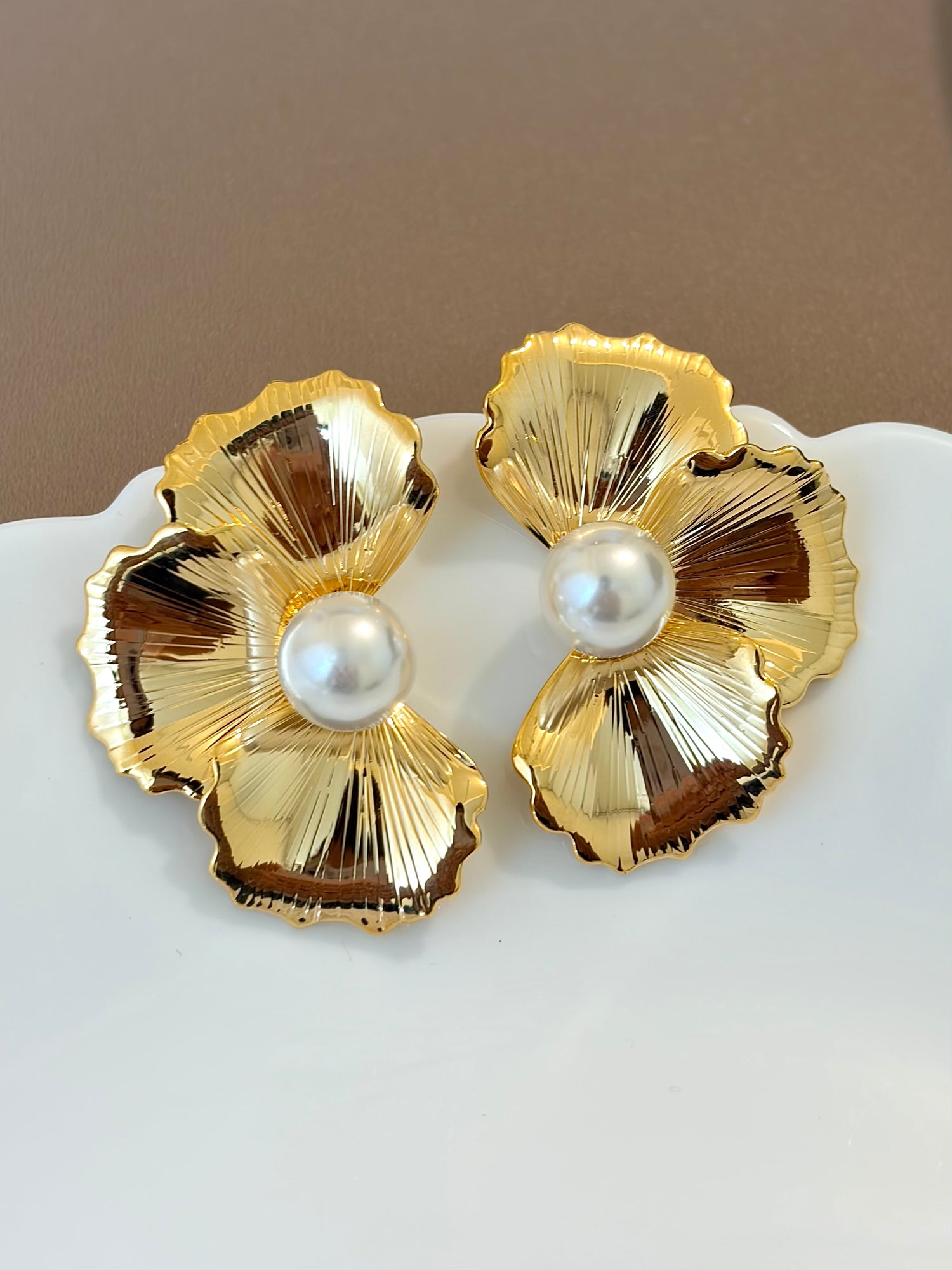 Large Petal Floral Studs