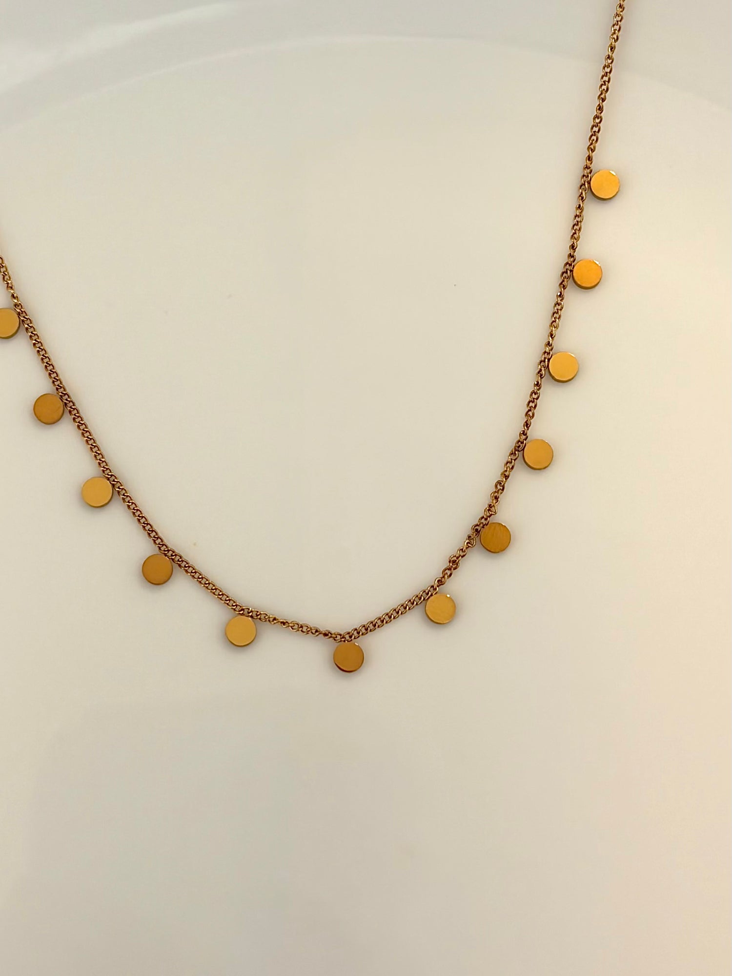 Coin Necklace - Waterproof, 18k Gold Plated