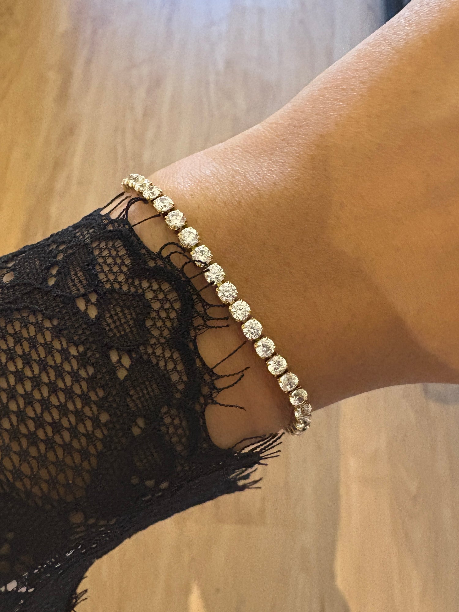 Peno diamond tennis Bracelet - Waterproof, 18k Gold Plated (Preorder)