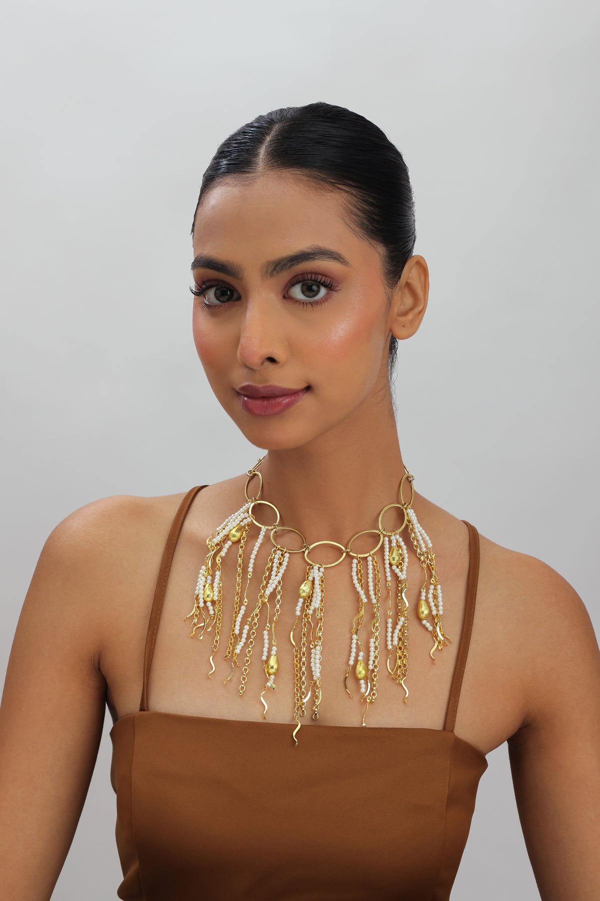 Begum Pearl Beaded Statement Necklace