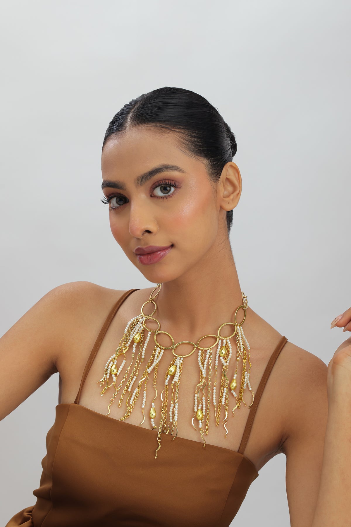 Begum Pearl Beaded Statement Necklace